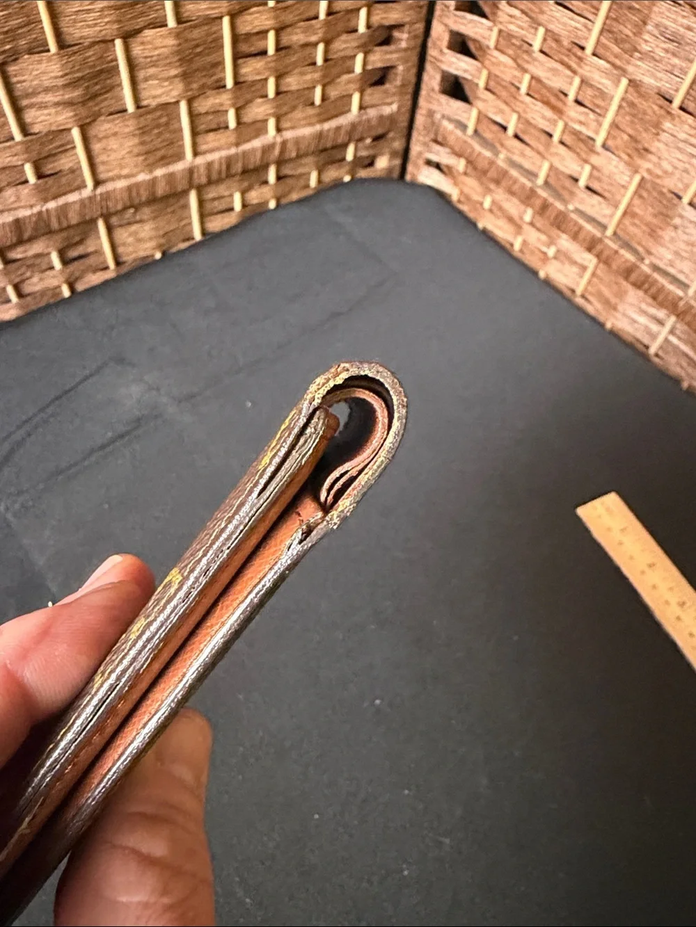 Louis Vuitton Brown & Gold Monogram Bifold Wallet